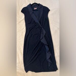 Cocktail dress with ruffle detail on the front